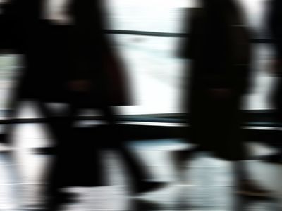 Abstract motion blur of a person exercising